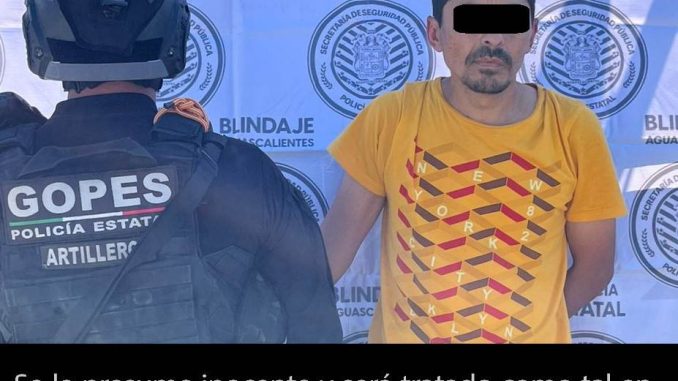 Detienen a presunto distribuidor de drogas en Pabellón de Arteaga