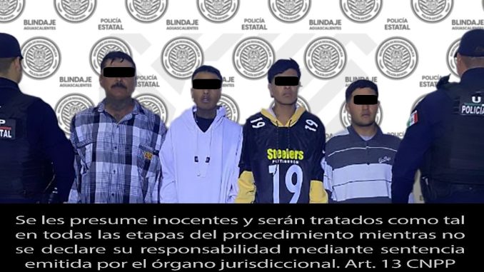 Nuevo golpe de la SSPE al Narcomenudeo, fueron detenidos 4 sujetos en posesión de un kilogramo de marihuana