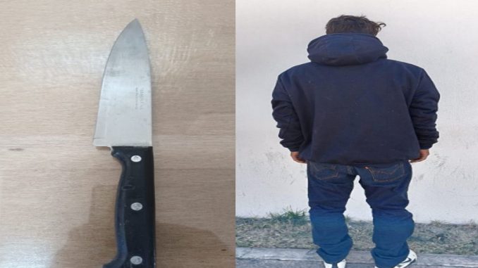 Elementos de la SSPM de Aguascalientes detienen a un violento sujeto, en posesión de un arma prohibida