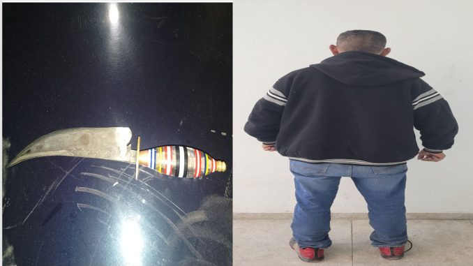 Elementos de la SSPM de Aguascalientes detienen a una persona en posesión de un arma prohibida en Calvillito