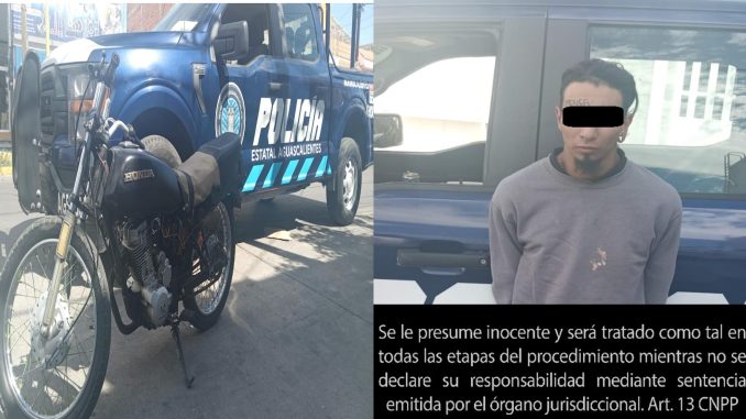 Detienen a una persona por conducir una motocicleta con reporte de robo