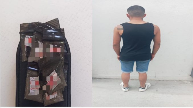 Por delitos contra la salud, Uniformados de la SSPM de Aguascalientes detienen a una persona en Lomas del Mirador