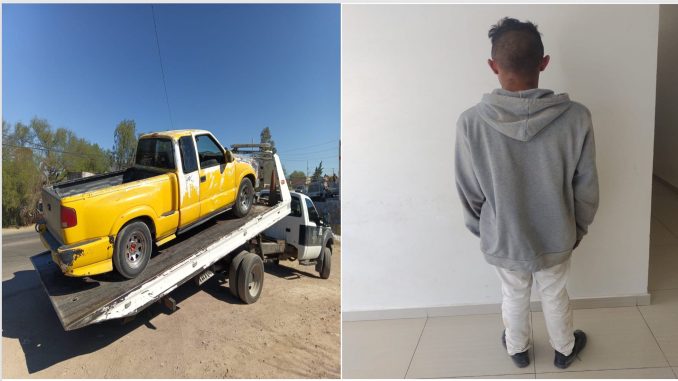 Elementos de la SSPE de Aguascalientes recuperan un vehículo con reporte de robo y detienen a una persona