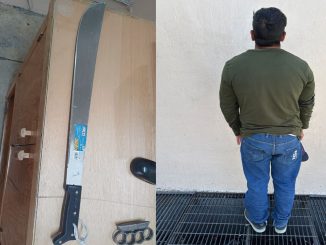 Elementos de la SSPM de Aguascalientes detienen a dos personas por la presunta posesión de armas prohibidas
