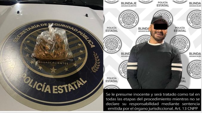 Policías Estatales capturan a sujeto en posesión de droga