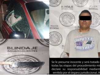 Policías Estatales detienen a sujeto por daño en las cosas y portación de un arma blanca