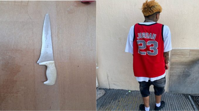 Policías Municipales de Aguascalientes detienen a una persona por posesión de arma prohibida