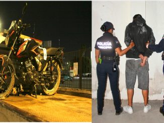 En el operativo en conjunto de la Policía vial y Policía Municipal de Aguascalientes detienen a una persona en el fraccionamiento Constitución, por el delito de robo de motocicleta