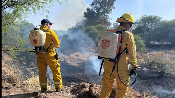 Bomberos Municipales de Aguascalientes y CONAFOR unifican esfuerzos en el combate de incendios