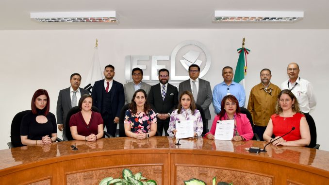 Firman IEE e INE convenio de coordinación y colaboración para elección judicial