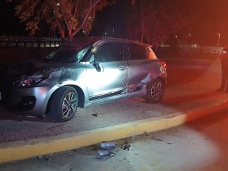 Policías Viales atendieron el Accidente tipo volcadura que se registró sobre Avenida Antiguo Camino a San Ignacio