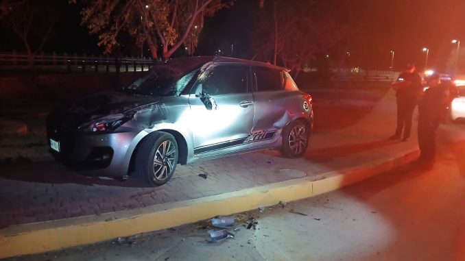 Policías Viales atendieron el Accidente tipo volcadura que se registró sobre Avenida Antiguo Camino a San Ignacio
