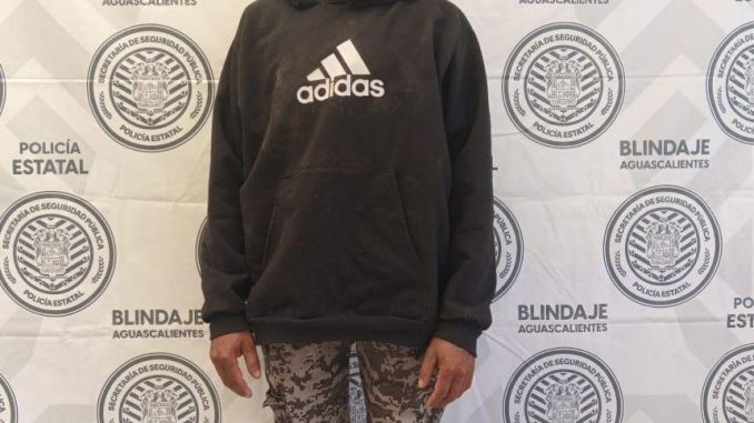 Elementos de la SSPM de Aguascalientes detienen a un sujeto con sustancia ilícita, presunto responsable del homicidio en agravio de una persona