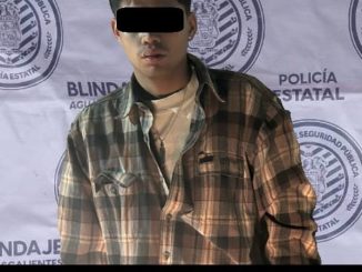 Elementos de la Policía Estatal detienen a una persona por posesión de droga
