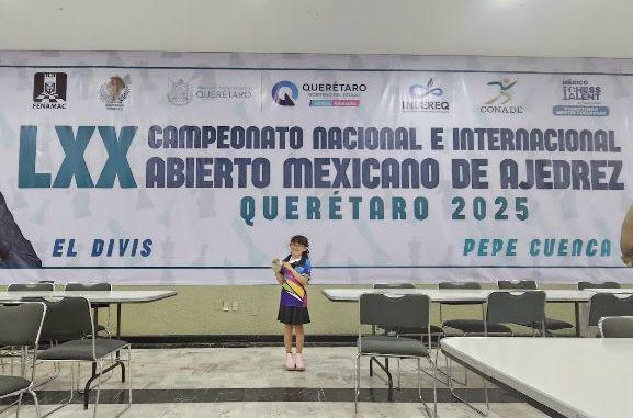Con sólo 7 años la hidrocálida Isabella Rivas representará a México en Competencia Internacional de Ajedrez