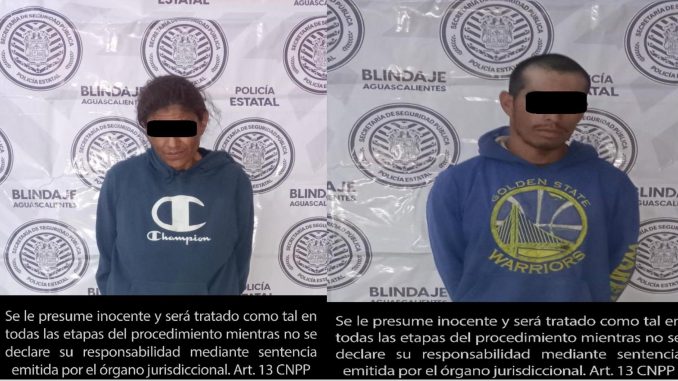 Policías Estatales detienen a dos personas por violencia familiar