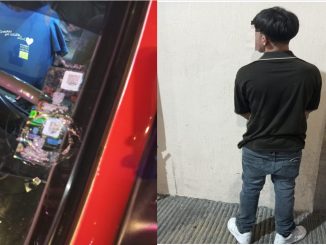 Policías de la Secretaría de Seguridad Pública Municipal de Aguascalientes detiene a una persona por el delito de daño en las cosas