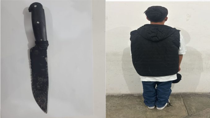 Detiene la Policía Municipal de Aguascalientes a menor que portaba un arma prohibida