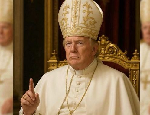Trump postea en su cuenta de Truth Social una foto vestido de papa