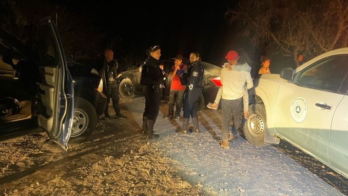 Policía Estatal y Municipal de San José de Gracia localizan a personas extraviadas