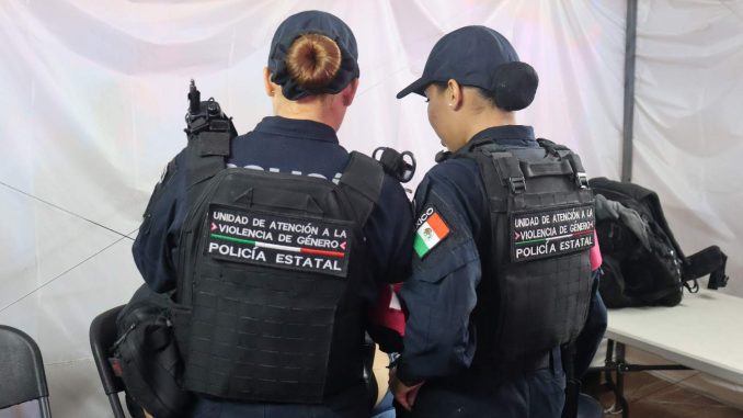 Policía Estatal Rosa, compromiso y protección en la Feria Nacional de San Marcos