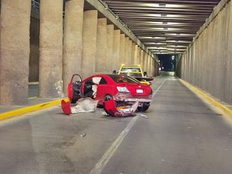 Policía Vial atiende accidente en Av. Aguascalientes
