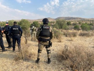 Elementos de la Secretaría de Seguridad Pública del Estado blindan la frontera norte