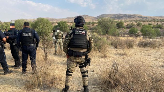 Elementos de la Secretaría de Seguridad Pública del Estado blindan la frontera norte