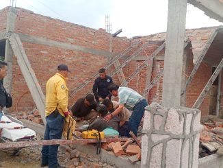 Atienden Efectivos de la Policía Estatal reporte de persona lesionada tras caída de un techo de concreto