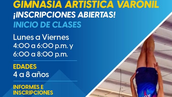 ¡Ya están abiertas las inscripciones para Gimnasia Artística Varonil!