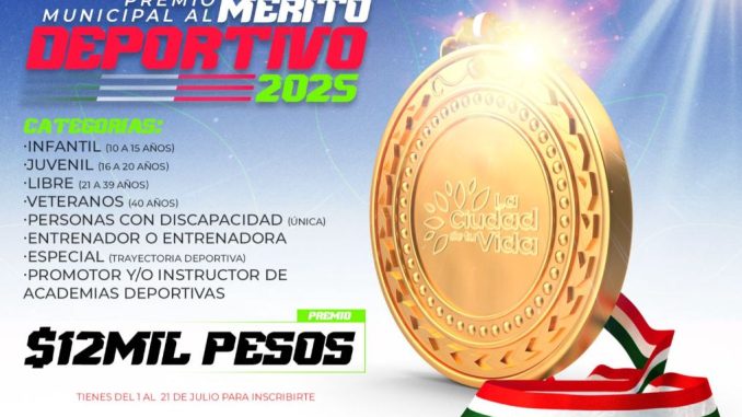 Abren Convocatoria para participar en el Premio Municipal al Mérito Deportivo 2025