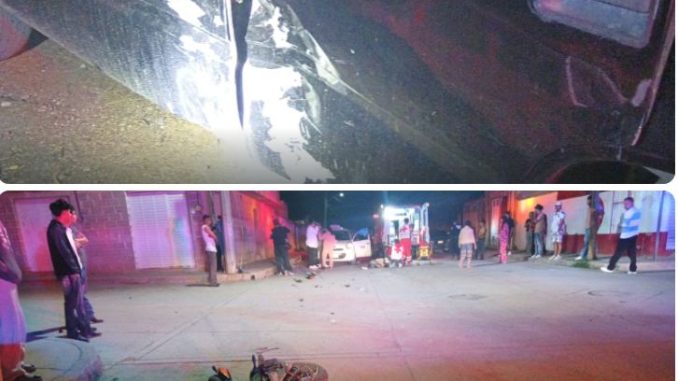 Policía Vial atiende percance entre una motocicleta y un automóvil