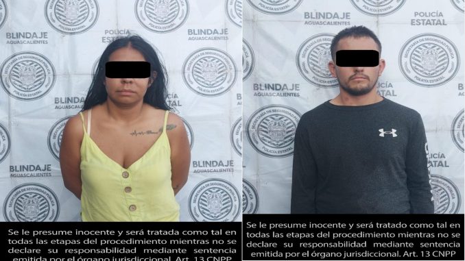 Policías Estatales detienen a dos personas por posesión de droga