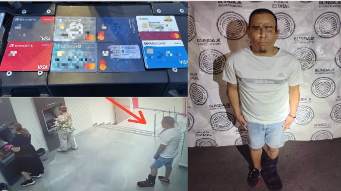 Elementos de la Policía Estatal detienen a un sujeto dedicado al cambio de Tarjetas en sucursales bancarias
