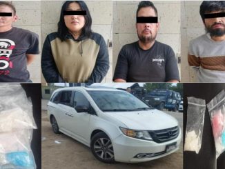 Cuatro personas que pretendían ingresar al Estado a bordo de un vehículo robado fueron detenidos por Policías Estatales