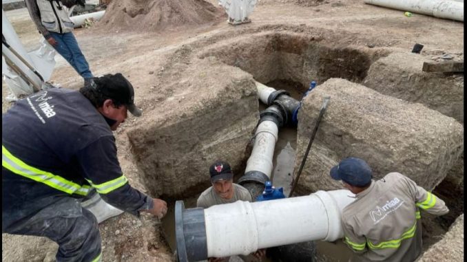 Realiza MIAA obra de interconexión para mejorar la distribución de agua potable al sur de la ciudad