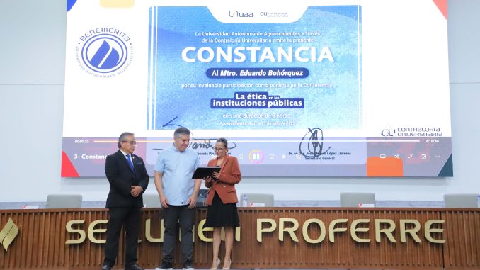 Ética pública y acción colectiva: UAA recibe a director de Transparencia Mexicana