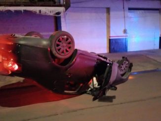 Policía Vial asiste accidente de tránsito tipo volcadura