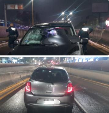 Policía Vial atiende choque contra objeto fijo en Bosques del Prado Norte