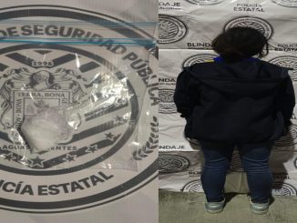 Mujer que se encontraba sobre la carretera 60 fue detenida por Policías Estatales en poder de envoltorios con sustancia granulada