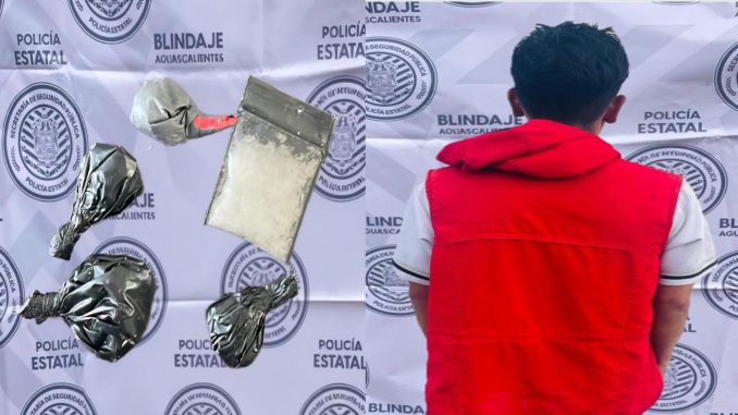 Policías Estatales detienen a sujeto en poder de sustancia granulada en el fraccionamiento Lomas del Ajedrez