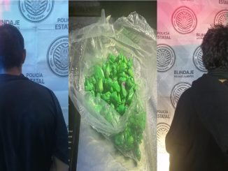 Dos sujetos fueron detenidos por Policías Estatales y Municipales de Asientos en la comunidad El Salitre en poder de más de 70 envoltorios de sustancia granulada al parecer cristal