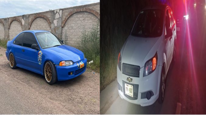 Dos vehículos con placas sobrepuestas fueron asegirados por Policías Estatales