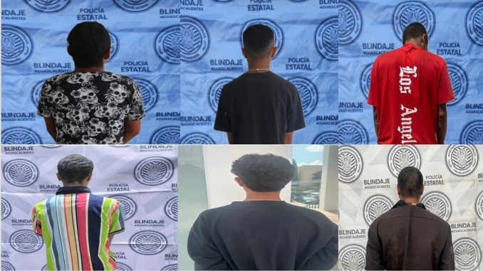 Policías Estatales logran la detención de seis sujetos en posesión de sustancias al parecer ilícitas
