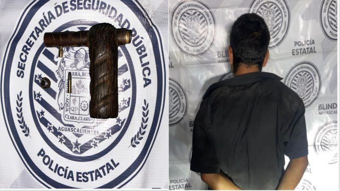 Policías Estatales detienen a sujeto en posesión de un arma de fuego