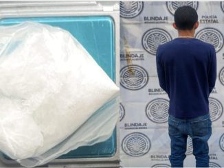 Policías Estatales detienen a sujeto en poder de un envoltorio que contenía sustancia granulada al parecer cristal