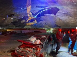 Policía Vial asiste accidente de tránsito entre un vehículo y un objeto fijo