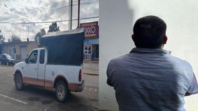 Policías Estatales detienen a conductor en la Puerta de Seguridad del Municipio de Asientos, por uso de documentación apócrifa y manejo de vehículo con placas sobrepuestas