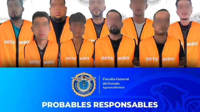 Fiscalía de Aguascalientes logra vinculación a proceso de nueve personas detenidas durante Operativos del 26 de julio