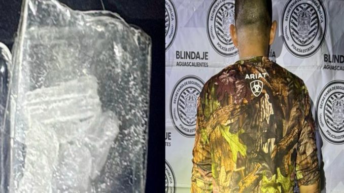 Policías Estatales continúan con operativos de vigilancia en la detección de sustancias al parecer ilícitas, deteniendo a sujeto con un envoltorio